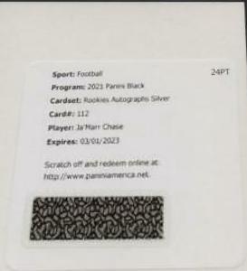 Ja'Marr Chase [Patch Autograph Silver] #212