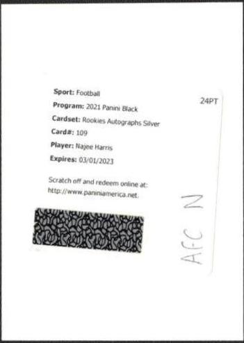 Najee Harris [Autograph Silver] #109