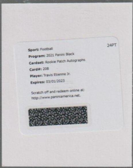 Travis Etienne Jr. [Patch Autograph] #208