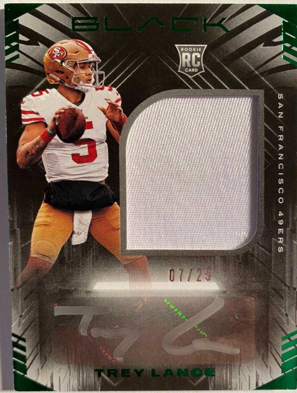 Trey Lance [Patch Autograph Emerald] #204