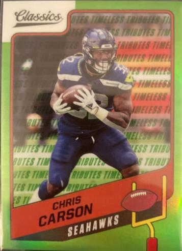 Chris Carson [Premium Edition Timeless Tributes Green] #87
