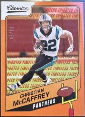 Christian McCaffrey [Timeless Tributes Orange] #17