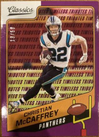 Christian McCaffrey [Timeless Tributes Purple] #17