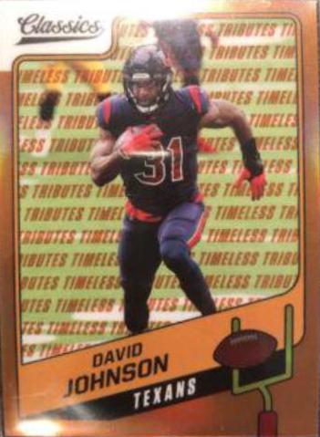 David Johnson [Timeless Tributes Orange] #12