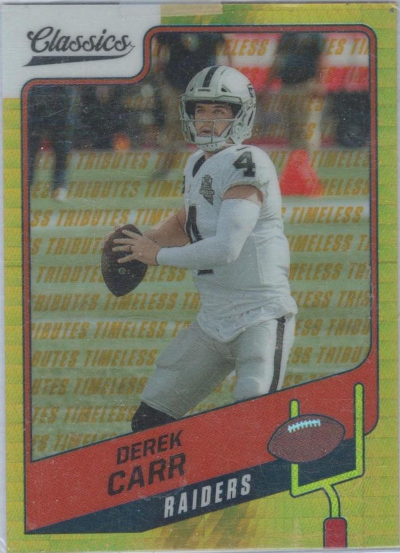 Derek Carr [H2 Premium Edition Timeless Tributes Gold] #96