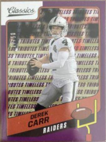 Derek Carr [H2 Premium Edition Timeless Tributes Purple] #96