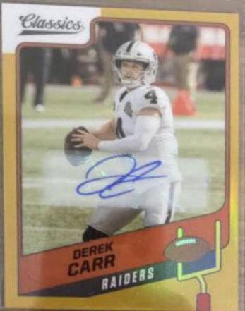 Derek Carr [Premium Edition Significant Signature Gold] #96