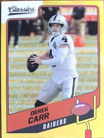 Derek Carr [Premium Edition Timeless Tributes Gold] #96