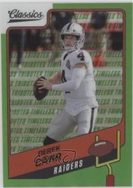 Derek Carr [Premium Edition Timeless Tributes Green] #96