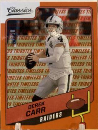 Derek Carr [Premium Edition Timeless Tributes Orange] #96