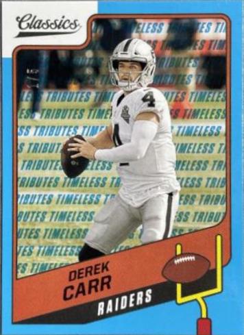 Derek Carr [Timeless Tributes Blue] #96