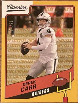 Derek Carr [Timeless Tributes Gold] #96