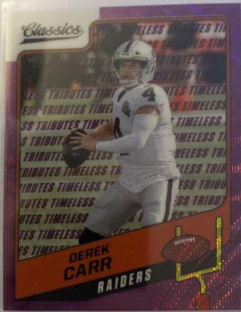 Derek Carr [Timeless Tributes Purple] #96