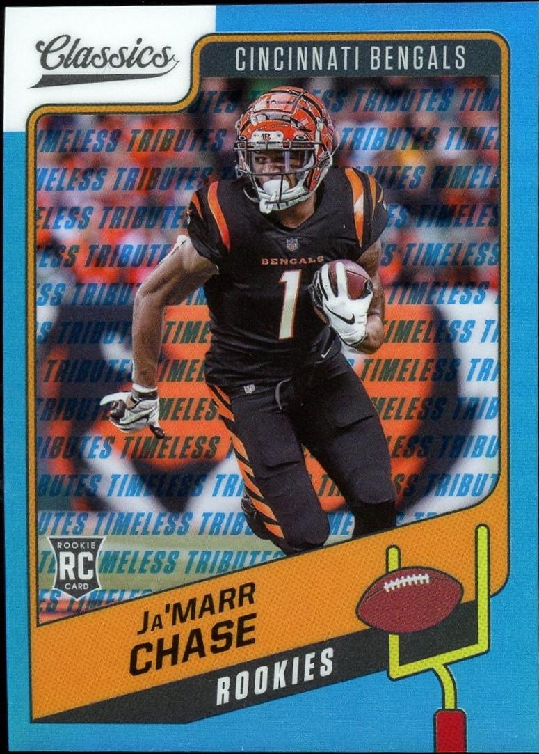 Ja'Marr Chase [Premium Edition Timeless Tributes Blue] #157