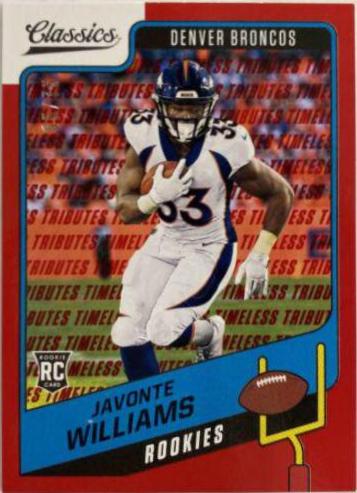 Javonte Williams [Timeless Tributes Red] #165