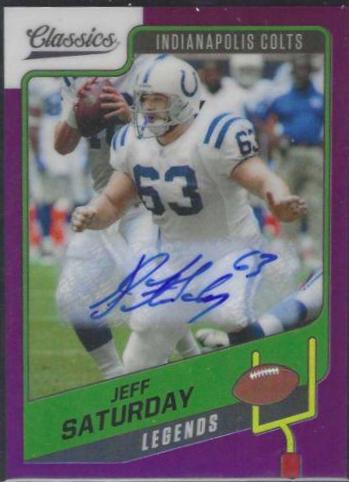 Jeff Saturday [Premium Edition Significant Signature Purple] #134