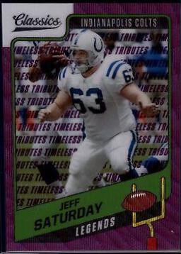 Jeff Saturday [Timeless Tributes Purple] #134