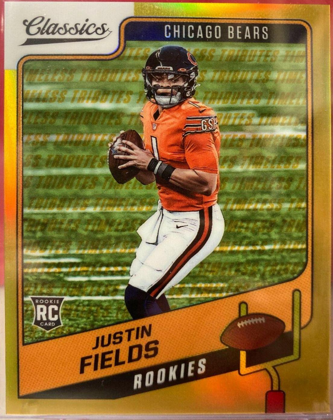 Justin Fields [Premium Edition Timeless Tributes Gold] #154