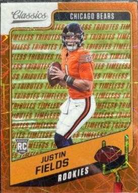 Justin Fields [Premium Edition Timeless Tributes Orange] #154