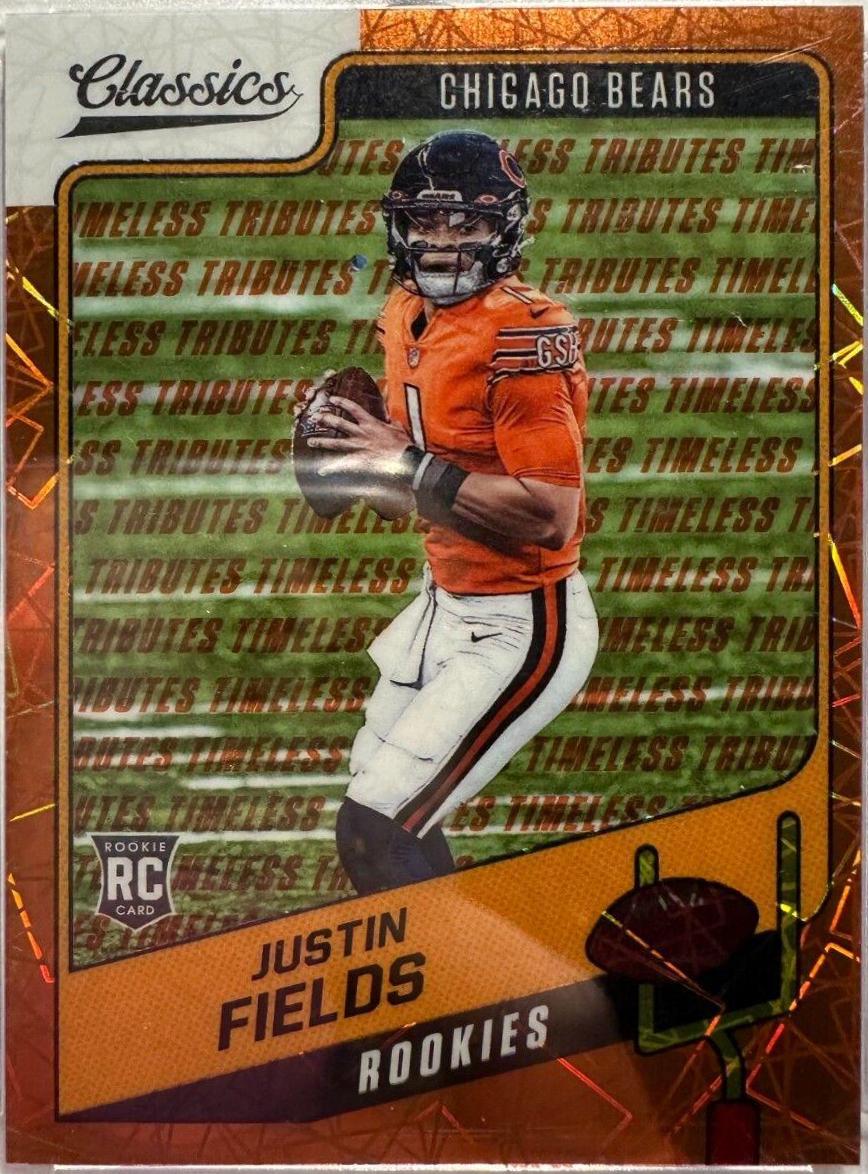 Justin Fields [Timeless Tributes Orange] #154