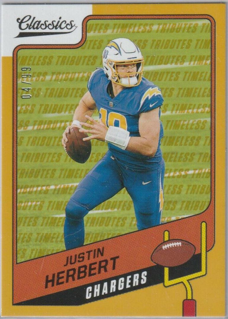 Justin Herbert [Timeless Tributes Gold] #99