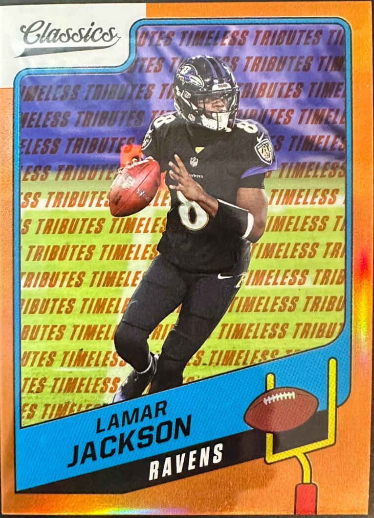 Lamar Jackson [Premium Edition Timeless Tributes Orange] #27
