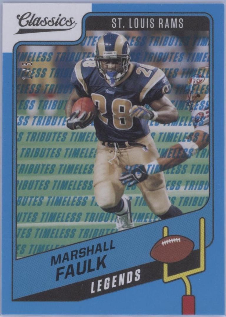 Marshall Faulk [Premium Edition Timeless Tributes Blue] #116