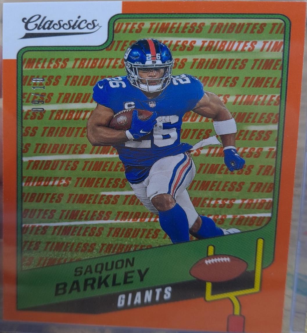 Saquon Barkley [Premium Edition Timeless Tributes Orange] #54
