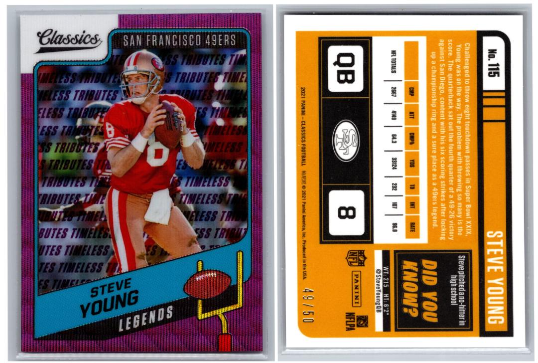Steve Young [H2 Premium Edition Timeless Tributes Purple] #115