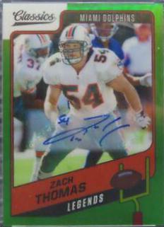 Zach Thomas [Premium Edition Significant Signature Green] #140