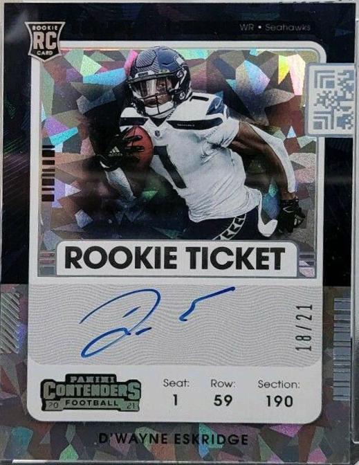 D'Wayne Eskridge [Autograph Cracked Ice] #118