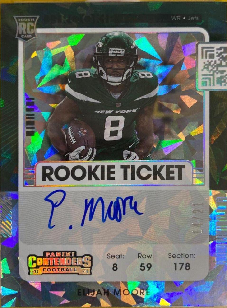 Elijah Moore [Autograph Cracked Ice] #114V