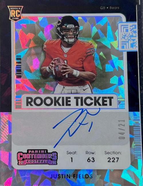 Justin Fields [Autograph Cracked Ice] #108
