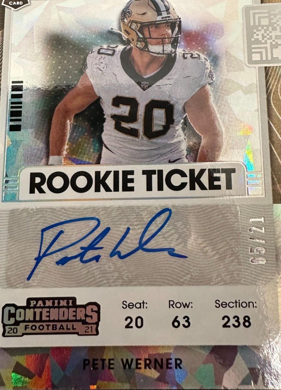 Pete Werner [Autograph Cracked Ice] #175
