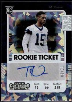 T. J. Vasher [Autograph Cracked Ice] #289