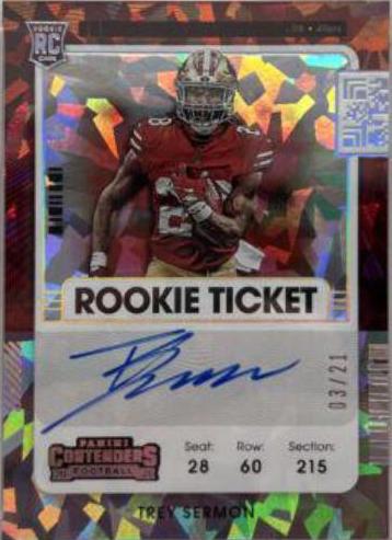 Trey Sermon [Autograph Cracked Ice] #126