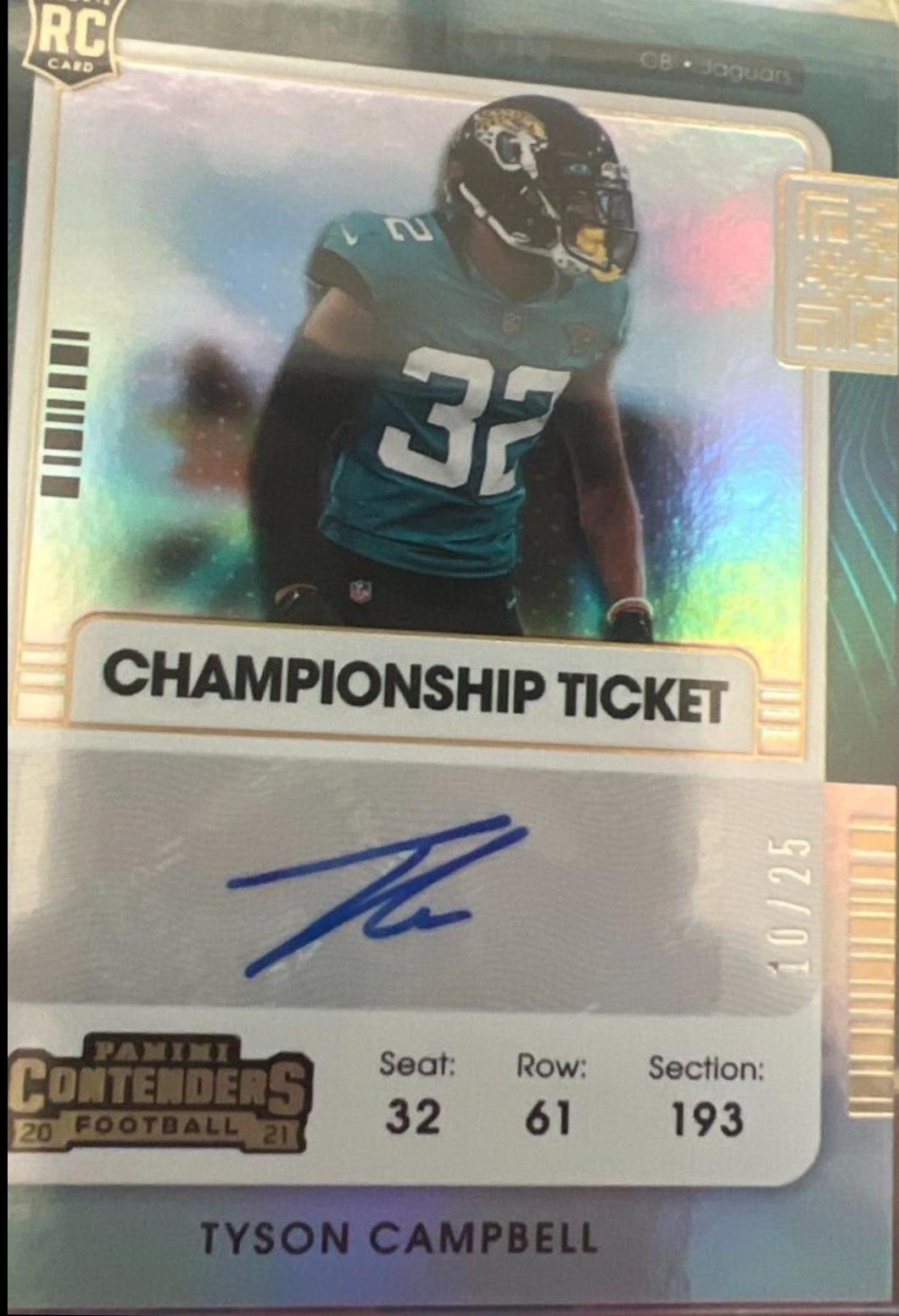 Tyson Campbell [Autograph Championship] #161V