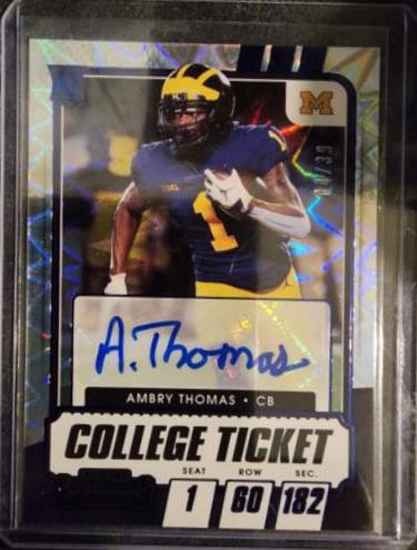 Ambry Thomas [Autograph Blue Explosion] #236