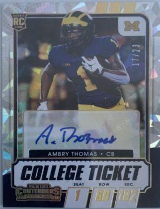 Ambry Thomas [Autograph Cracked Ice Ticket] #236