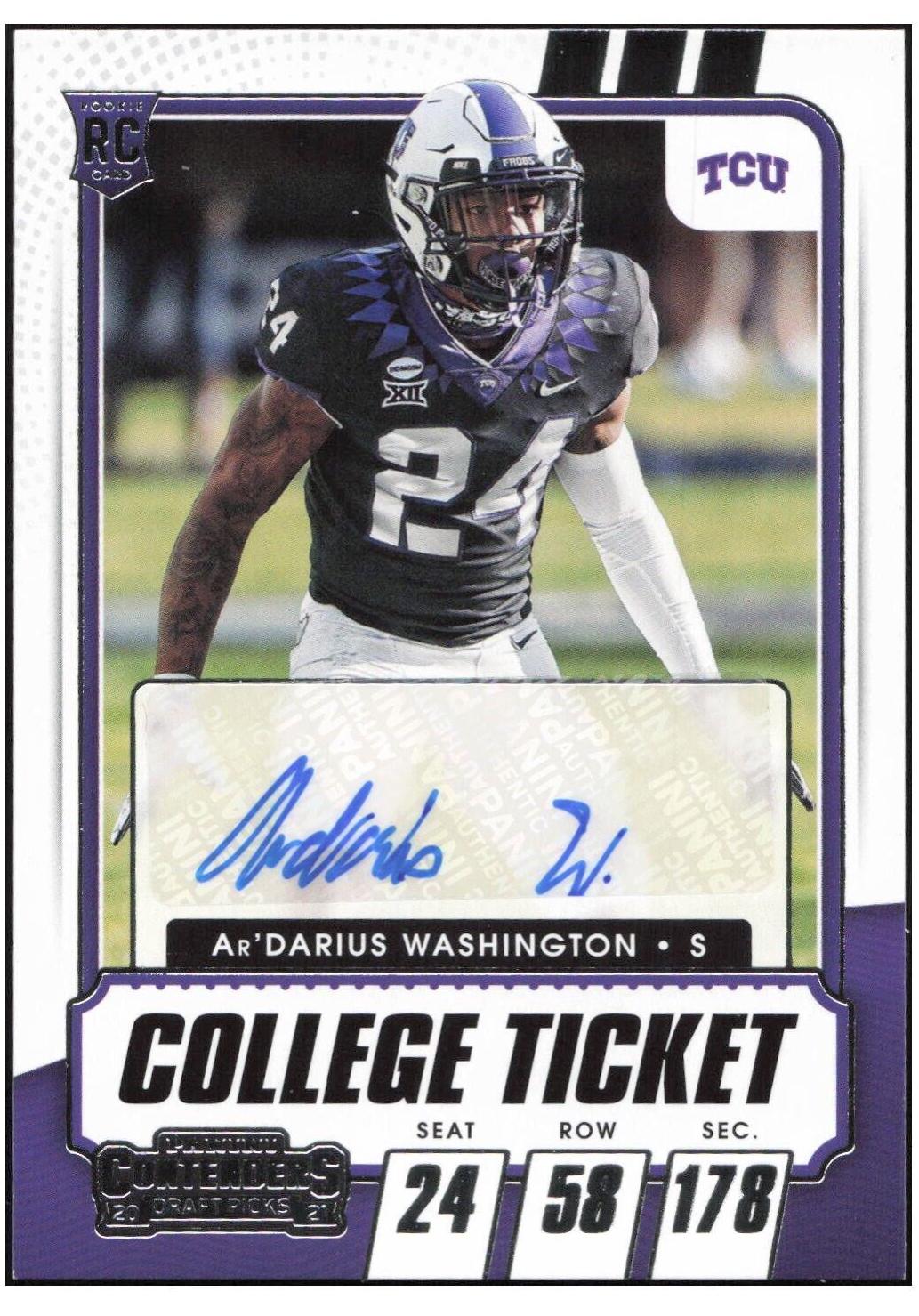 Ar'Darius Washington [Autograph Campus Ticket] #289