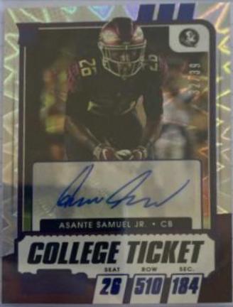 Asante Samuel Jr. [Autograph Blue Explosion] #282