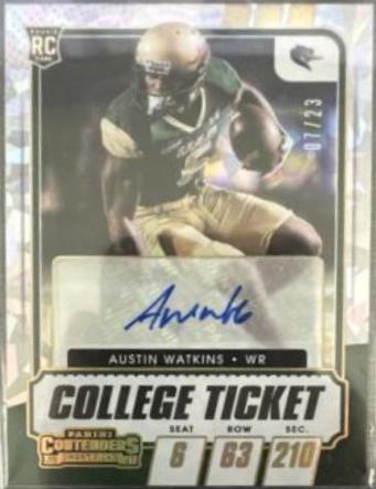 Austin Watkins Jr. [Autograph Cracked Ice Ticket] #170