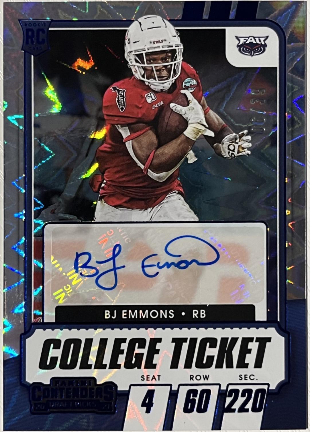 BJ Emmons [Autograph Blue Explosion] #268