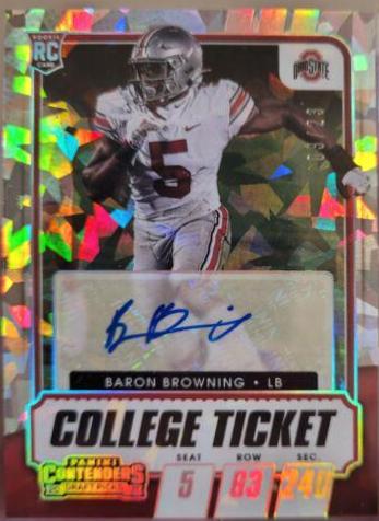 Baron Browning [Autograph Cracked Ice Ticket] #215