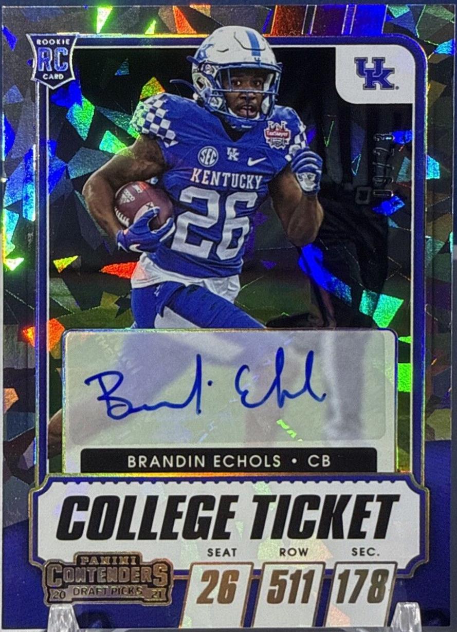 Brandin Echols [Autograph Cracked Ice Ticket] #315