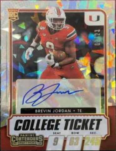 Brevin Jordan [Autograph Cracked Ice Ticket] #218