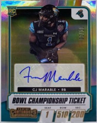 CJ Marable [Autograph Bowl Championship Ticket] #320