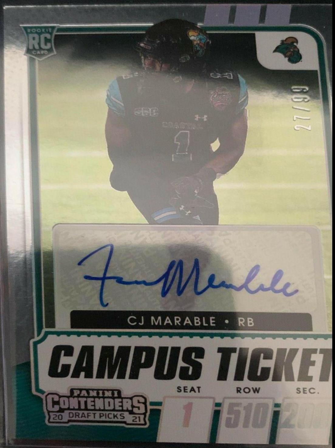 CJ Marable [Autograph Campus Ticket] #320