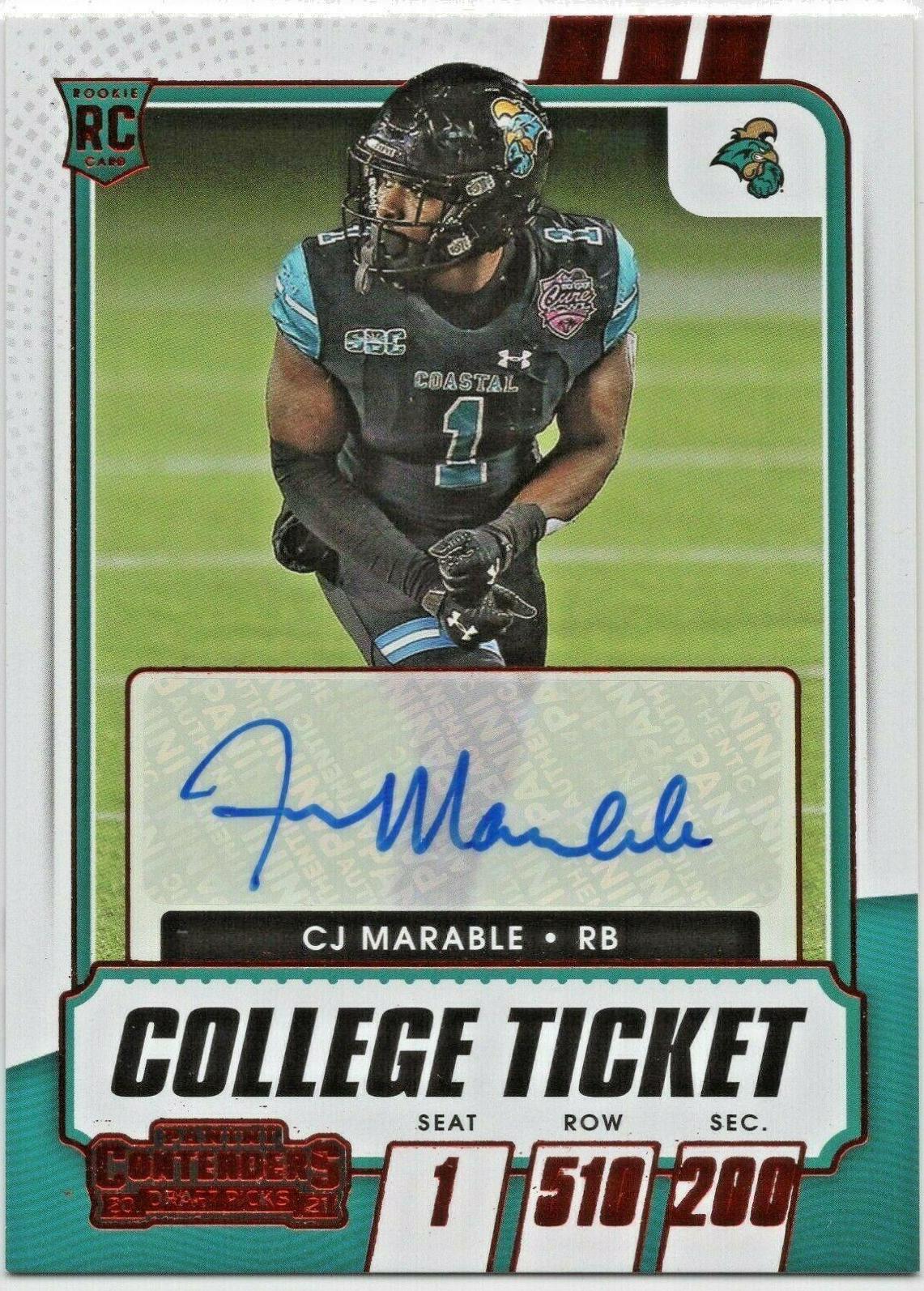 CJ Marable [Autograph Red Explosion] #320
