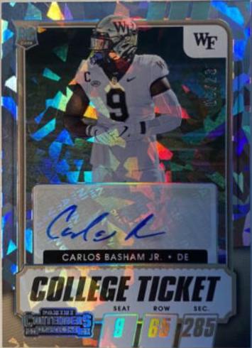 Carlos 'Boogie' Basham [Autograph Cracked Ice Ticket] #158